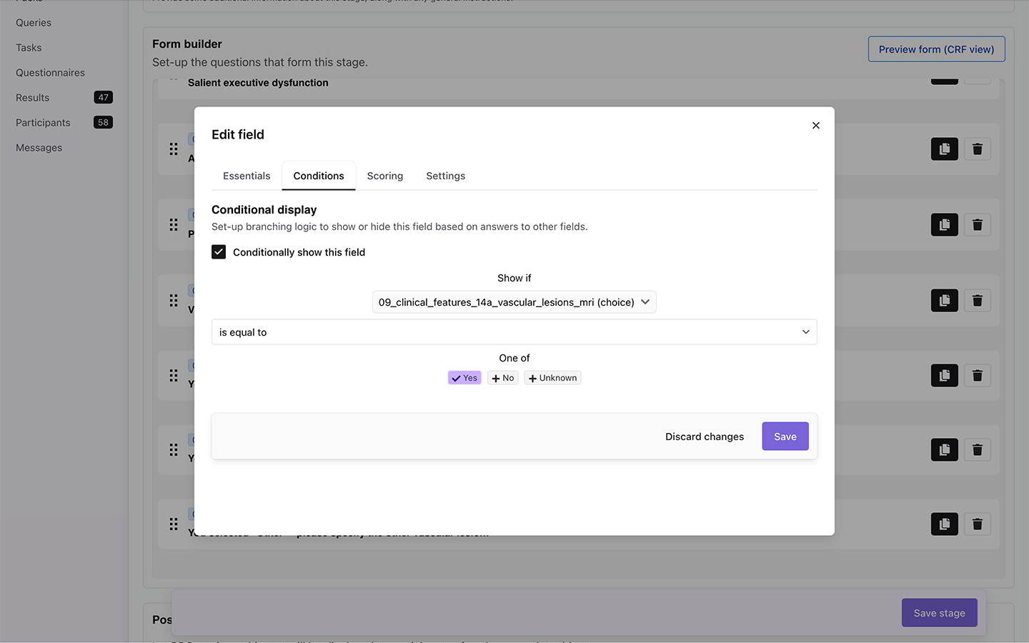 Trialflare conditional logic