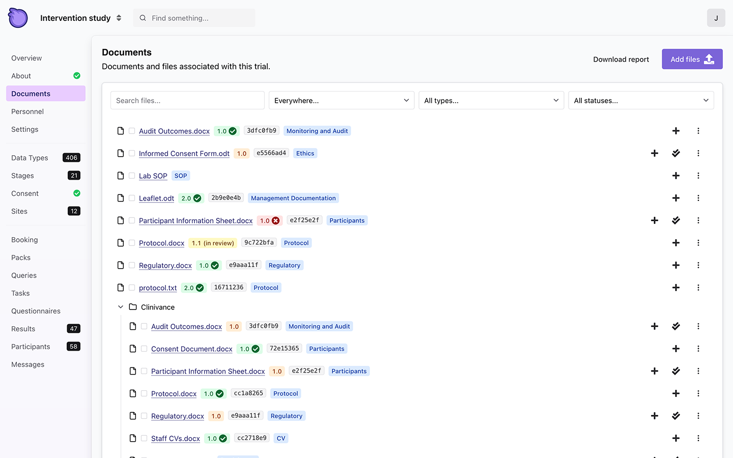 Trialflare eTMF document management