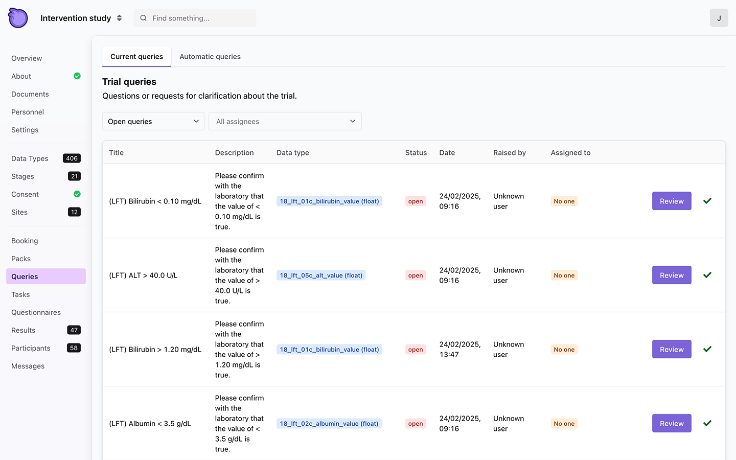 Trialflare manual queries